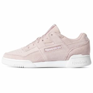 Reebok Workout Lo Plus Turnschuhe Damen - Rosa/Weiß/Grau - DE 304-RON